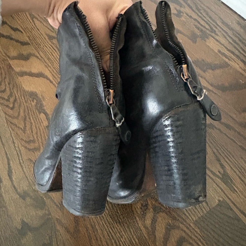 Rag & Bone | Classic Newbury Black Leather short Ankle Heeled Booties Boots 36/6 - Picture 8 of 13